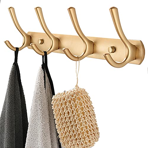 MKYOKO Handtuchhalter Kleiderbügel Aluminium Hakenleiste Wandmontage Huthaken Ohne Bohren Selbstklebend Platz für Küche Wohnzimmer-Gold C_6 Haken Badezimmer Hardware/Golden a/4 Haken MKYOKO Handtuchhalter Kleiderbügel Aluminium Hakenleiste Wandmontage Huthaken Ohne Bohren Selbstklebend Platz für Küche Wohnzimmer-Gold C_6 Haken Badezimmer Hardware/Golden a/4 Haken von MKYOKO