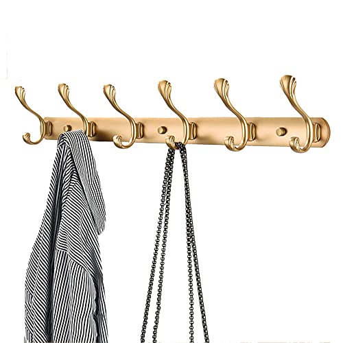 MKYOKO Handtuchhalter Kleiderbügel Aluminium Hakenleiste Wandmontage Huthaken Ohne Bohren Selbstklebend Platz für Küche Wohnzimmer-Gold C_6 Haken Badezimmer-Hardware/Weiß/6 Haken MKYOKO Handtuchhalter Kleiderbügel Aluminium Hakenleiste Wandmontage Huthaken Ohne Bohren Selbstklebend Platz für Küche Wohnzimmer-Gold C_6 Haken Badezimmer-Hardware/Weiß/6 Haken von MKYOKO