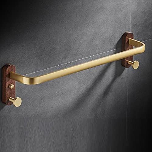 MKYOKO Handtuchhalter für Badezimmer, Goldener, massiver Walnuss-Handtuchhalter, Badetuchhalter, wasserdichter, Selbstklebender Doppel-Handtuchhalter für die Toilette, Aufbewahrungsregal von MKYOKO