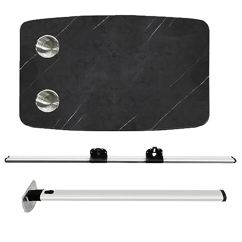 Wohnmobil-Wandklapptisch, Wandtisch, Esstisch, Klapptisch Outdoor, Klappbarer Esstisch, Ideal for Wohnmobil, Reisen, Picknick, Zuhause, BüRo, Schlafsaal, Kleine RäUme (Color : Marble Black, Size : W von MKYOKO