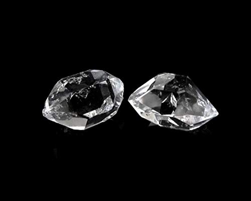MKÖPKE Herkimer Diamanten - 2er-Set doppelendige Quarzkristalle aus natürlichem Bergkristall I Gr. S von MKöpke