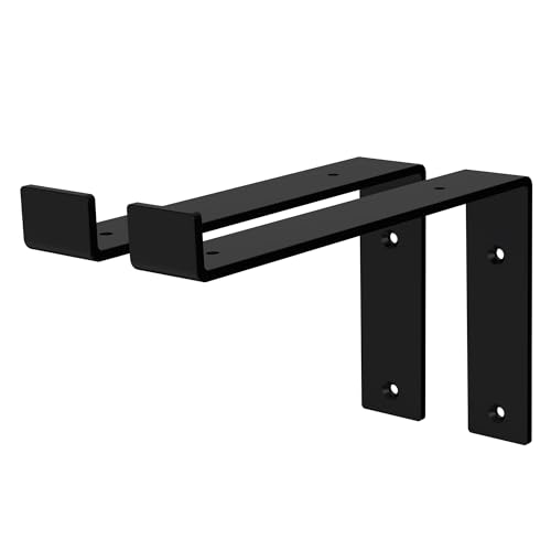 ML-Design 2 Stück Regalhalterung, 25x4x14,5 cm, Schwarz, Metall, 10 Zoll Regalhalterungen, Industrielle Regalwinkel, Regalträger für Wandmontage, 90 Grad Wandhalterung, L-Form Wandregal, mit Schrauben ML-Design 2 Stück Regalhalterung, 25x4x14,5 cm, Schwarz, Metall, 10 Zoll Regalhalterungen, Industrielle Regalwinkel, Regalträger für Wandmontage, 90 Grad Wandhalterung, L-Form Wandregal, mit Schrauben von ML DESIGN modern living