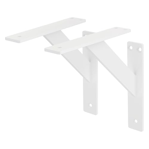 ML-Design 2 Stück Regalhalterung 180x180 mm, Weiß, Aluminium, Schwebende Regalhalterungen, Regalwinkel, Wandhalterung für Regalbrett, Regalträger für Wandmontage, Wandregal Wandkonsole Regalstütze ML-Design 2 Stück Regalhalterung 180x180 mm, Weiß, Aluminium, Schwebende Regalhalterungen, Regalwinkel, Wandhalterung für Regalbrett, Regalträger für Wandmontage, Wandregal Wandkonsole Regalstütze von ML DESIGN modern living