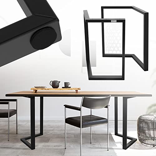 ML-Design 2er Set Tischkufen Arrow B44xH72 cm V-Form, Metall Schwarz, Industriedesign, Kufengestell für Esstische & Schreibtische, Tischgestell Tischbeine Tischuntergestell Möbelfüße für DIY-Projekte von ML DESIGN modern living