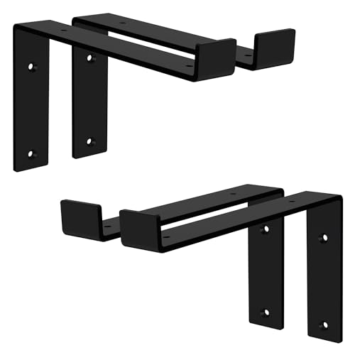 ML-Design 4 Stück Regalhalterung, 25x4x14,5 cm, Schwarz, Metall, 10 Zoll Regalhalterungen, Industrielle Regalwinkel, Regalträger für Wandmontage, 90 Grad Wandhalterung, L-Form Wandregal, mit Schrauben ML-Design 4 Stück Regalhalterung, 25x4x14,5 cm, Schwarz, Metall, 10 Zoll Regalhalterungen, Industrielle Regalwinkel, Regalträger für Wandmontage, 90 Grad Wandhalterung, L-Form Wandregal, mit Schrauben von ML DESIGN modern living