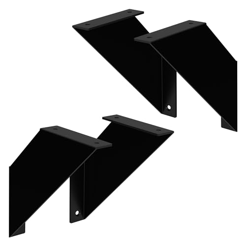 ML-Design 4 Stück Regalhalterung 20 cm, Schwarz, Metall, Dreieckige Regalhalterungen, Schwebende Regalwinkel, Wandmontage, 90° Wandhalterung, Regalträger Wandregal Wandkonsole Hängeregal Regalstütze ML-Design 4 Stück Regalhalterung 20 cm, Schwarz, Metall, Dreieckige Regalhalterungen, Schwebende Regalwinkel, Wandmontage, 90° Wandhalterung, Regalträger Wandregal Wandkonsole Hängeregal Regalstütze von ML DESIGN modern living