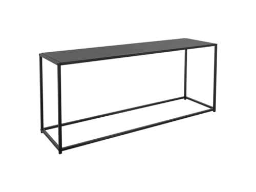 ML-Design Couchtisch 115x32x50,5 cm Schwarz in rechteckiger Form, Metallgestell, Industrie-Design, Tisch für Eingangsbereich, Beistelltisch Wohnzimmertisch Konsolentisch Sofatisch Flurtisch Dekotisch von ML DESIGN modern living