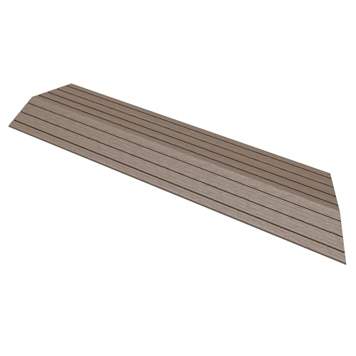 ML-Design WPC Abschlussleiste Ecke rechts Dunkelbraun für Terrassenfliesen, 38x2x7,5 cm, Holzoptik, Abdeckleiste Eckleiste geriffelt mit Drainage, Klicksystem, Bodenbelag Umrandung Randabschlussleiste von ML DESIGN modern living
