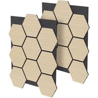 Ml-design - 2er Set Akustikpaneele 66x81x2cm für 1m² – Eiche, mdf Akustikplatten in Hexagon-Holzoptik, Wandpaneele zur Schalldämmung, Wandverkleidung Ml-design - 2er Set Akustikpaneele 66x81x2cm für 1m² – Eiche, mdf Akustikplatten in Hexagon-Holzoptik, Wandpaneele zur Schalldämmung, Wandverkleidung von ML-DESIGN