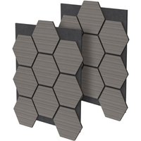 Ml-design - 2er Set Akustikpaneele 66x81x2cm für 1m² – Grau, mdf Akustikplatten in Hexagon-Holzoptik, Wandpaneele zur Schalldämmung, Wandverkleidung Ml-design - 2er Set Akustikpaneele 66x81x2cm für 1m² – Grau, mdf Akustikplatten in Hexagon-Holzoptik, Wandpaneele zur Schalldämmung, Wandverkleidung von ML-DESIGN