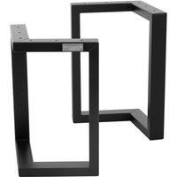Ml-design - 2er Set Tischkufen arrow B25xH43 cm V-Form, Metall, Schwarz, Industriedesign, Kufengestell für Couchtisch & Sitzbank, Tischgestell von ML-DESIGN