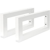 Ml-design - 2er Set Wandkonsole für Waschtisch, 300x150 mm, Weiß, Stahl, Design Waschtischhalterung, Wandhalterung Unterbau für Waschtischplatte, von ML-DESIGN