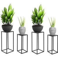 4er Set Blumenständer, 20x60/30x70 cm, Schwarz, aus Metall - Ml-design von ML-DESIGN