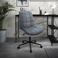 Ml-design - Bürostuhl mit Rückenlehne, Schwarz, aus Kunstleder mit Metallgestell von ML-DESIGN