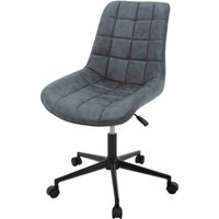 Ml-design - Bürostuhl, Anthrazit, Kunstleder Sitzfläche, Metallgestell, Polsterstuhl mit Rückenlehne, höhenverstellbar, 360° Drehstuhl mit 5 Rollen, von ML-DESIGN