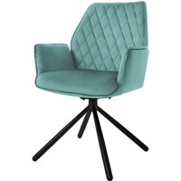 Esszimmerstuhl aus Samt, Salbei, Wohnzimmerstuhl mit Armlehne & Rückenlehne, Drehstuhl Auto-Position, Polsterstuhl mit Metallbeine, Ergonomische Esszimmerstuhl aus Samt, Salbei, Wohnzimmerstuhl mit Armlehne & Rückenlehne, Drehstuhl Auto-Position, Polsterstuhl mit Metallbeine, Ergonomische von ML-DESIGN