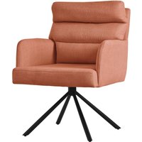 Esszimmerstuhl drehbar, Orange, Wohnzimmerstuhl mit Armlehne & Rückenlehne, Drehstuhl Auto-Position, Polsterstuhl mit Polyesterbezug und abnehmbares Esszimmerstuhl drehbar, Orange, Wohnzimmerstuhl mit Armlehne & Rückenlehne, Drehstuhl Auto-Position, Polsterstuhl mit Polyesterbezug und abnehmbares von ML-DESIGN