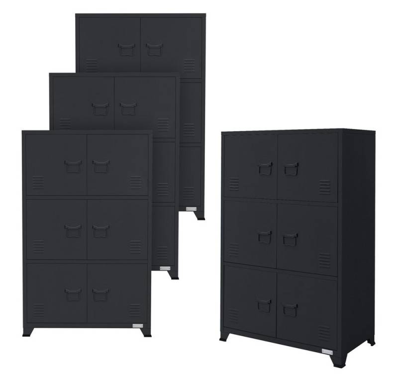 ML-DESIGN Aktenschrank Metallschrank mit Schubladen, freistehender Aufbewahrungsschrank (4-St) Lagerschrank anthrazit Büroschrank Werkzeugschrank Stahlschrank von ML-DESIGN