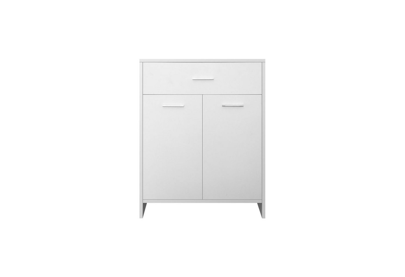 ML-DESIGN Badezimmerspiegelschrank Badkommode Kommode für Badezimmer Küchenschrank Weiß, 60x80x33cm Schublade 2 Türen viel Stauraum MDF-Holz von ML-DESIGN