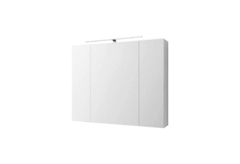 ML-DESIGN Badezimmerspiegelschrank Hängeschrank Wandschrank aus MDF Holz mit viel Stauraum Spiegelschrank 3 Türig mit LED-Beleuchtung Steckdose Lichschalter Glaseinlegeböden von ML-DESIGN