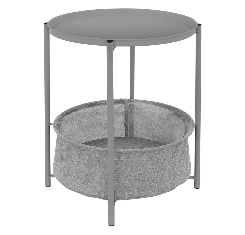 ML-DESIGN Beistelltisch Couchtisch aus Metall mit Stoffkorb als Stauraum & abnehmbarer Tablett, Sofatisch Wohnzimmertisch Nachttisch Tisch Couchtisch Grau ML-DESIGN Beistelltisch Couchtisch aus Metall mit Stoffkorb als Stauraum & abnehmbarer Tablett, Sofatisch Wohnzimmertisch Nachttisch Tisch Couchtisch Grau von ML-DESIGN