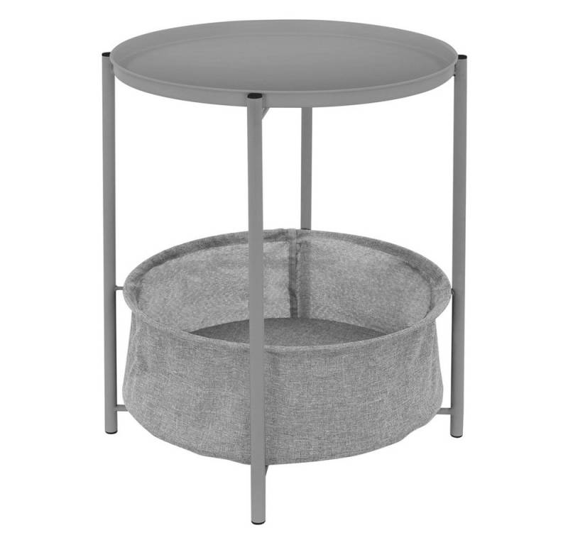 ML-DESIGN Beistelltisch Couchtisch aus Metall mit Stoffkorb als Stauraum & abnehmbarer Tablett, Sofatisch Wohnzimmertisch Nachttisch Tisch Couchtisch Grau ML-DESIGN Beistelltisch Couchtisch aus Metall mit Stoffkorb als Stauraum & abnehmbarer Tablett, Sofatisch Wohnzimmertisch Nachttisch Tisch Couchtisch Grau von ML-DESIGN