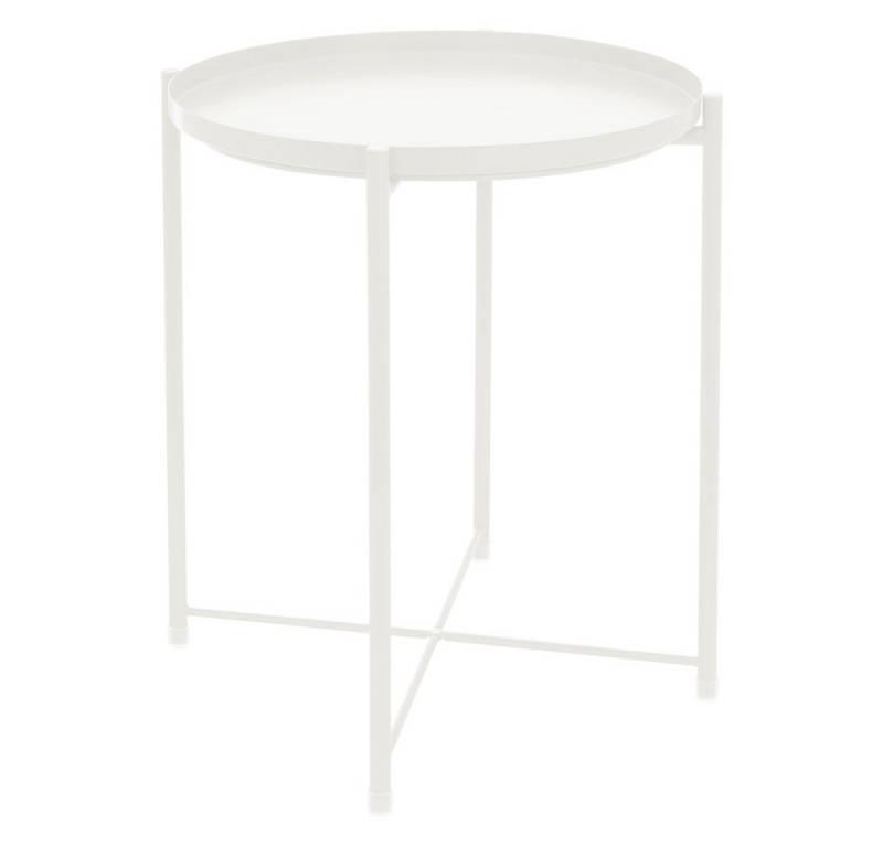 ML-DESIGN Beistelltisch Wohnzimmertisch klappbar stabil & standsicher mit abnehmbarem Tablett, Couchtisch aus Metall Nachttisch Sofatisch Nachttisch Kaffeetisch von ML-DESIGN
