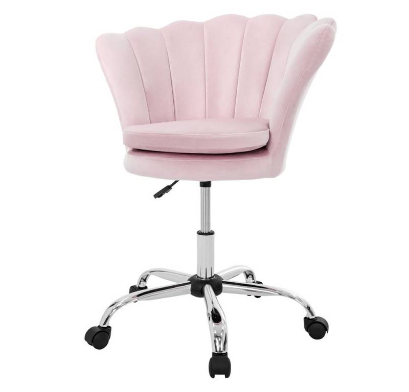 ML-DESIGN Bürostuhl 360° Drehstuhl aus Samt, Polsterstuhl mit Rückenlehne höhenverstellbar (1 St), Schminktisch Stuhl Drehstuhl Muschel auf Rollen ergonomisch Samt von ML-DESIGN