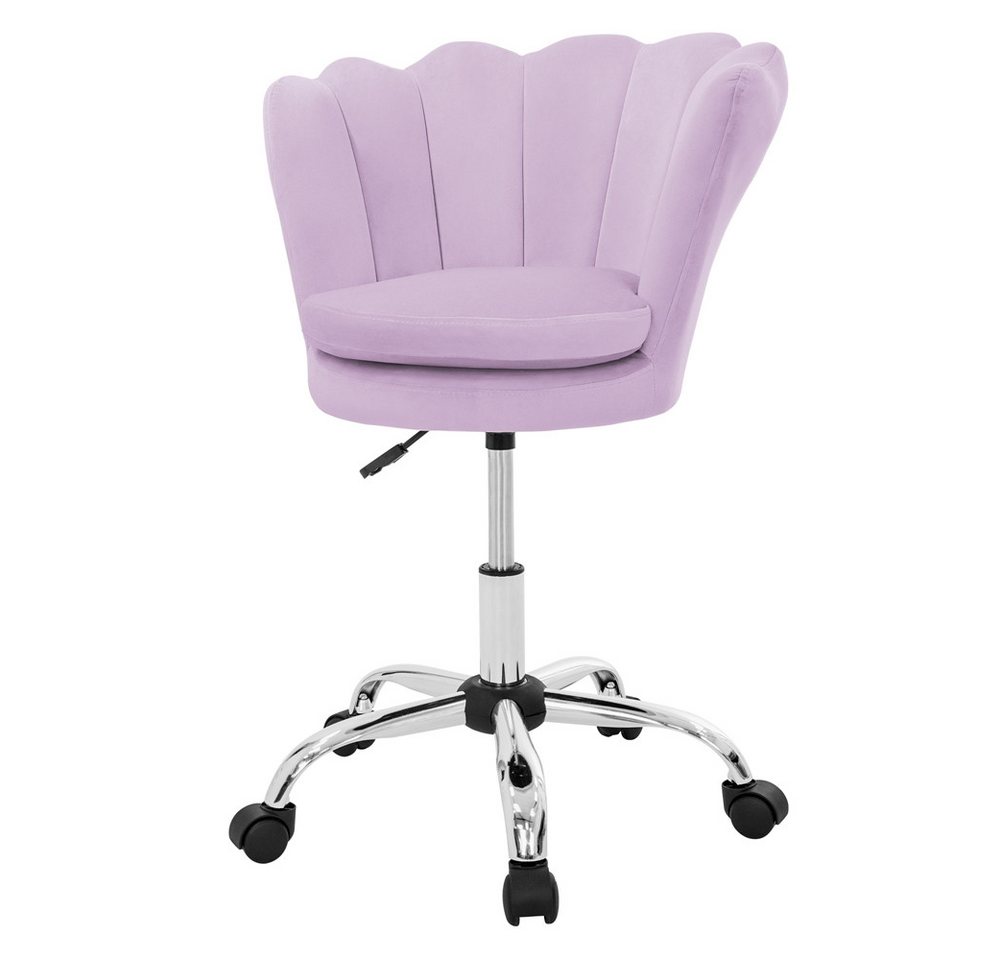 ML-DESIGN Bürostuhl 360° Drehstuhl aus Samt, Polsterstuhl mit Rückenlehne höhenverstellbar (1 St), Schminktisch Stuhl Drehstuhl Muschel auf Rollen ergonomisch Samt von ML-DESIGN