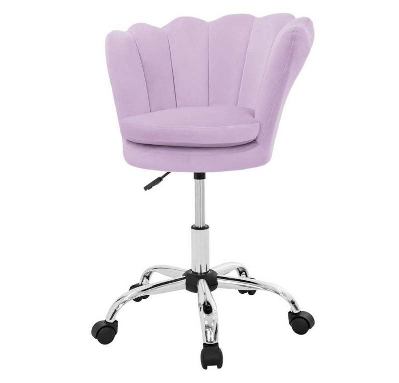 ML-DESIGN Bürostuhl 360° Drehstuhl aus Samt, Polsterstuhl mit Rückenlehne höhenverstellbar (1 St), Schminktisch Stuhl Drehstuhl Muschel auf Rollen ergonomisch Samt von ML-DESIGN