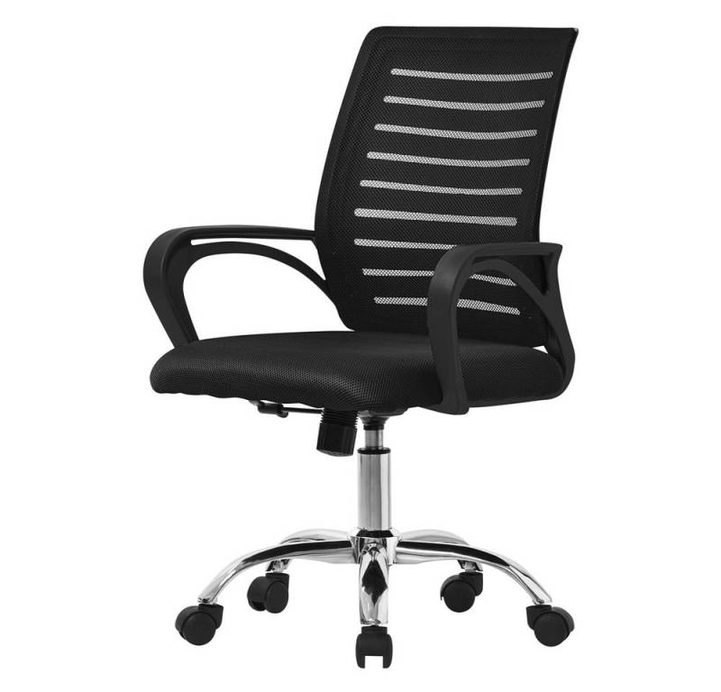 ML-DESIGN Bürostuhl Schreibtischstuhl ergonomisch mit Armlehnen Wippfunktion 360° drehbar (Komplett-Set, 1 St), Computerstuhl Schwarz mit Rollen Schreibtischstuhl Gaming-Stuhl von ML-DESIGN