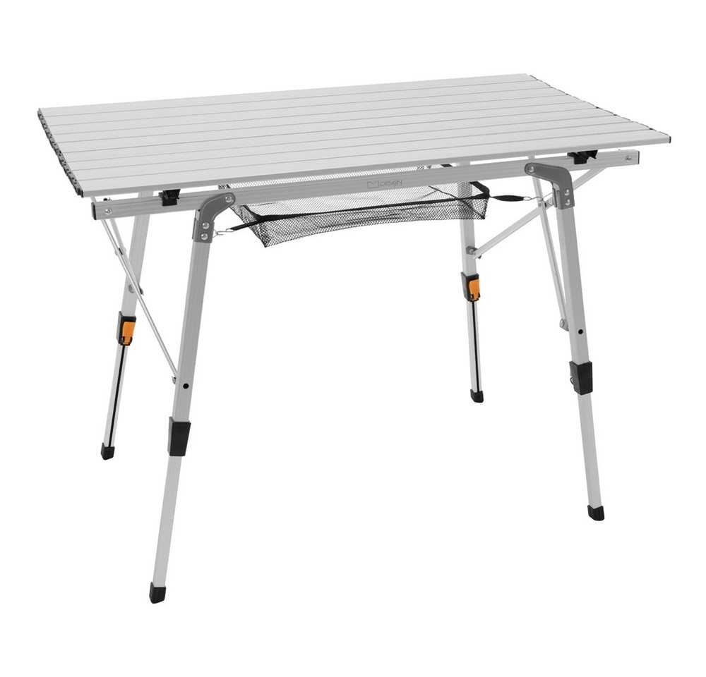 ML-DESIGN Campingtisch Gartentisch klappbar aus Aluminium Balkontisch, Reisetischmit Aufrollbare Tischplatte 30kg Silber 90x51,5cm von ML-DESIGN