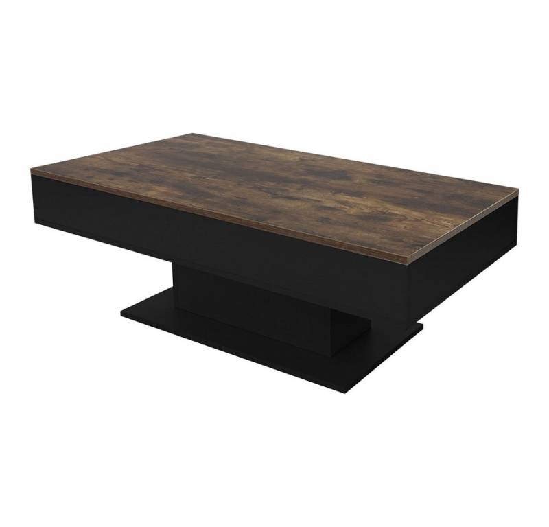 ML-DESIGN Couchtisch Beistelltisch mit 2 Staufächern unter Schiebeplatte, Truhefunktion, Wohnzimmertisch 2 Stauräume Sofatisch mit aufziehbare Tischplatte von ML-DESIGN