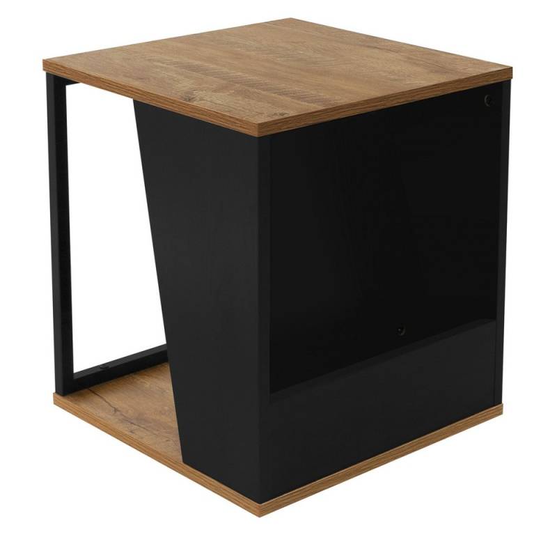 ML-DESIGN Couchtisch Wohnzimmertisch moderner Dekotisch Design Beistelltisch für Wohnräume, Sofatisch mit Zeitungsfach & Holzoptik Eiche Rustikal von ML-DESIGN