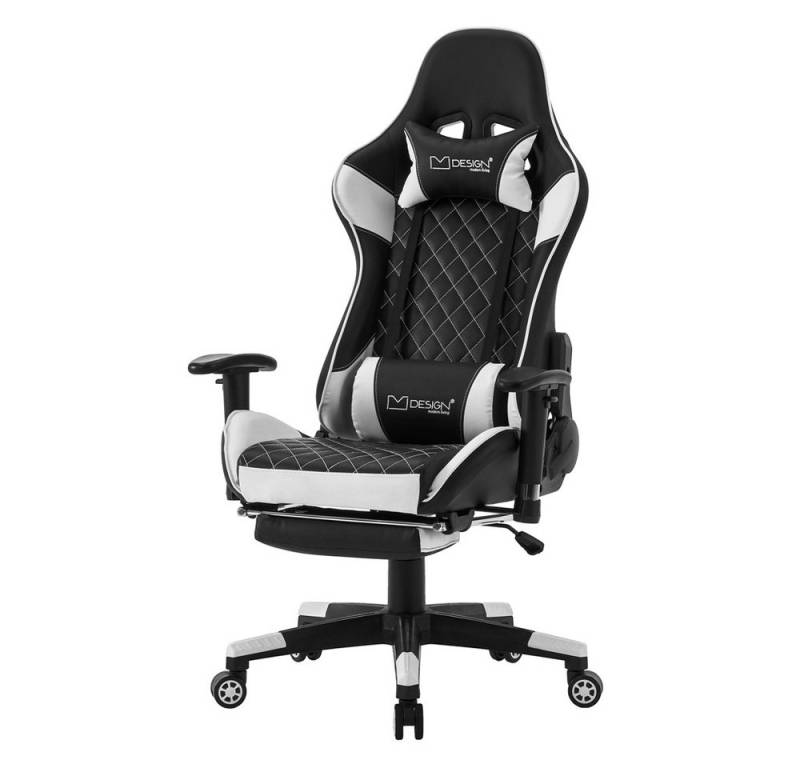 ML-DESIGN Gaming-Stuhl Drehstuhl mit Wippfunktion, Ergonomischer Sessel mit Rücken- &Armlehne (Komplett-Set, 1 St), Arbeitsstuhl Schreibtischstuhl Racing Gamer Stuhl aus Kunstleder von ML-DESIGN