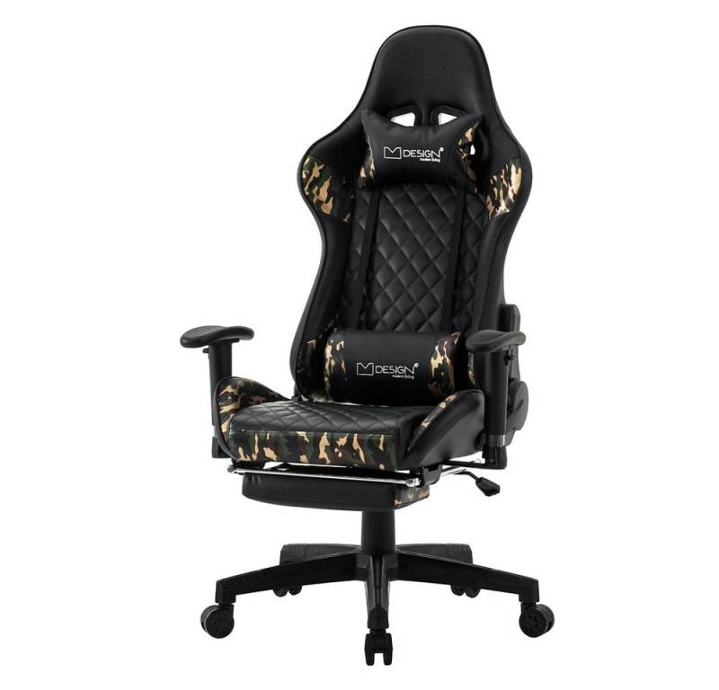 ML-DESIGN Gaming-Stuhl Drehstuhl mit Wippfunktion, Ergonomischer Sessel mit Rücken- &Armlehne (Komplett-Set, 1 St), Arbeitsstuhl Schreibtischstuhl Racing Gamer Stuhl aus Kunstleder von ML-DESIGN