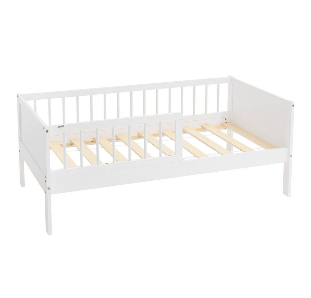 ML-DESIGN Jugendbett Bodenbett Juniorbett inkl. Lattenrost Einzelbett für Kinder Kinderbett, Junior-Bett mit Rausfallschutz Bettrahmen aus MDF / Kiefer ML-DESIGN Jugendbett Bodenbett Juniorbett inkl. Lattenrost Einzelbett für Kinder Kinderbett, Junior-Bett mit Rausfallschutz Bettrahmen aus MDF / Kiefer von ML-DESIGN