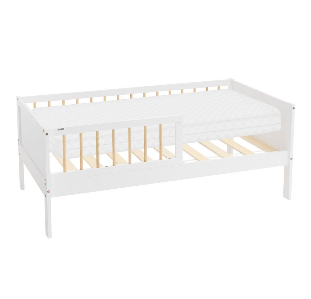 ML-DESIGN Jugendbett Bodenbett Juniorbett inkl. Lattenrost Einzelbett für Kinder Kinderbett, Junior-Bett mit Rausfallschutz & Matratze Bettrahmen aus MDF / Kiefer ML-DESIGN Jugendbett Bodenbett Juniorbett inkl. Lattenrost Einzelbett für Kinder Kinderbett, Junior-Bett mit Rausfallschutz & Matratze Bettrahmen aus MDF / Kiefer von ML-DESIGN