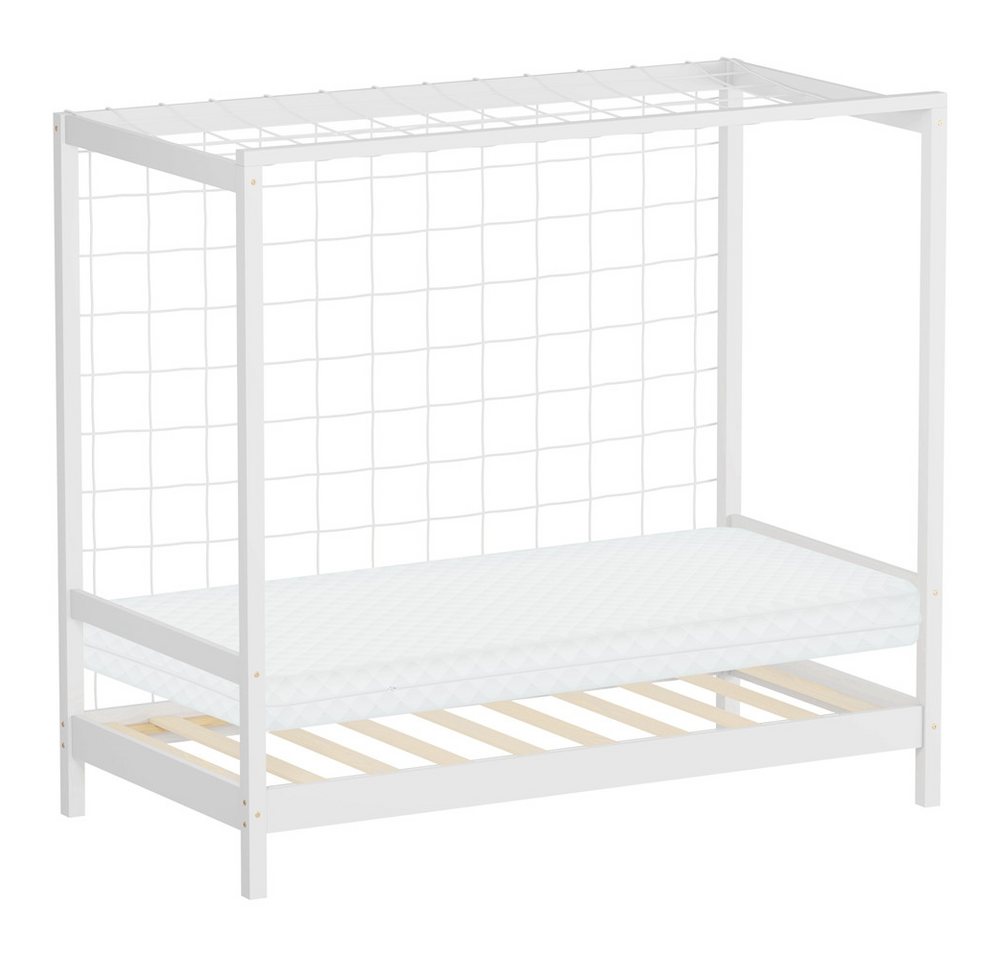 ML-DESIGN Spielbett Fußballtor Einzelbett für Kinder Holzbett mit Lattenrost & Tornetz, Abenteuerbett zum Spielen 80x160cm Weiß Kinderbett mit Matratze ML-DESIGN Spielbett Fußballtor Einzelbett für Kinder Holzbett mit Lattenrost & Tornetz, Abenteuerbett zum Spielen 80x160cm Weiß Kinderbett mit Matratze von ML-DESIGN