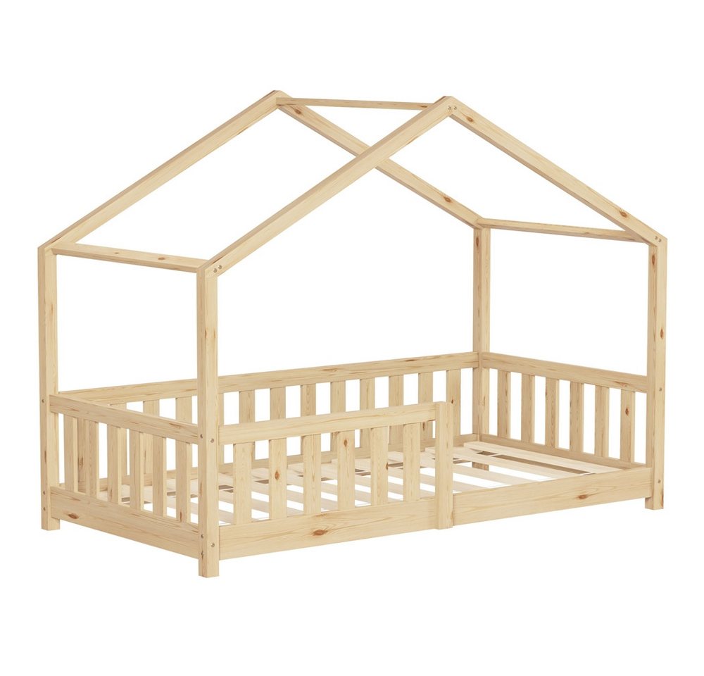 ML-DESIGN Kinderbett Hausbett Kinderbett inkl. Lattenrost & Rausfallschutz Kinder Bodenbett, Hausbett 80x160cm Natur mit Rausfallschutz Lattenrost Dach Spielbett ML-DESIGN Kinderbett Hausbett Kinderbett inkl. Lattenrost & Rausfallschutz Kinder Bodenbett, Hausbett 80x160cm Natur mit Rausfallschutz Lattenrost Dach Spielbett von ML-DESIGN