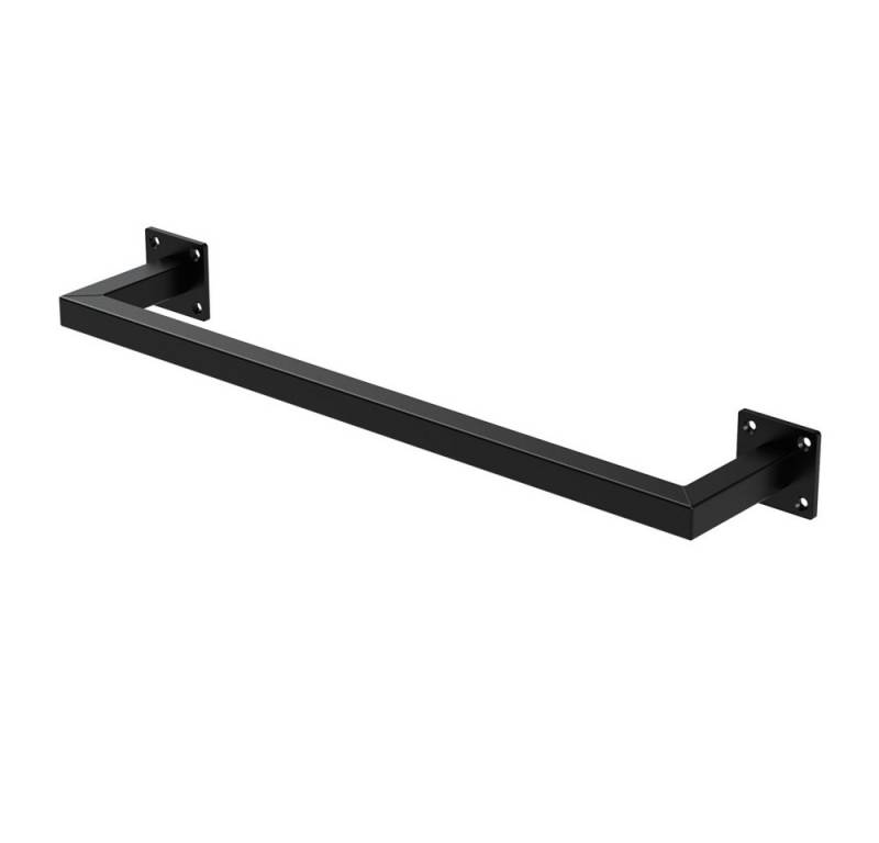 ML-DESIGN Kleiderstange Wandgarderobe Rechteck für die Wand aus Stahl inkl. Montagematerial (1 St), Garderobenstange 60x12cm Schwarz U-Form Kleiderständer Kleidergestell von ML-DESIGN