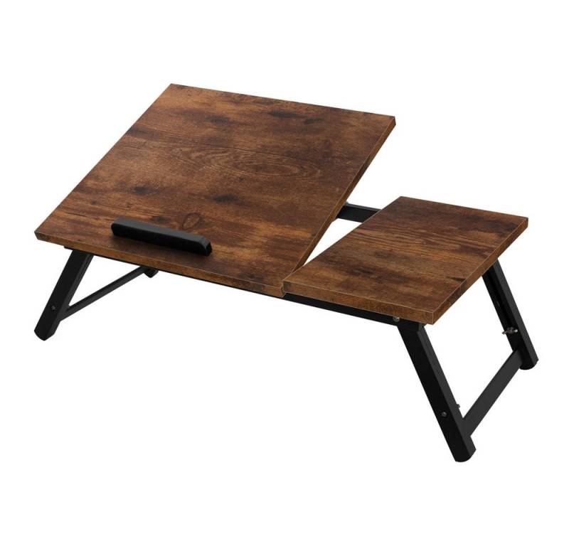 ML-DESIGN Laptoptisch Notebooktisch höhenverstellbar & klappbare mit Schublade Betttisch (1-St), Laptopständer Braun mit 4 Neigungswinkel 74x34,5x27cm von ML-DESIGN