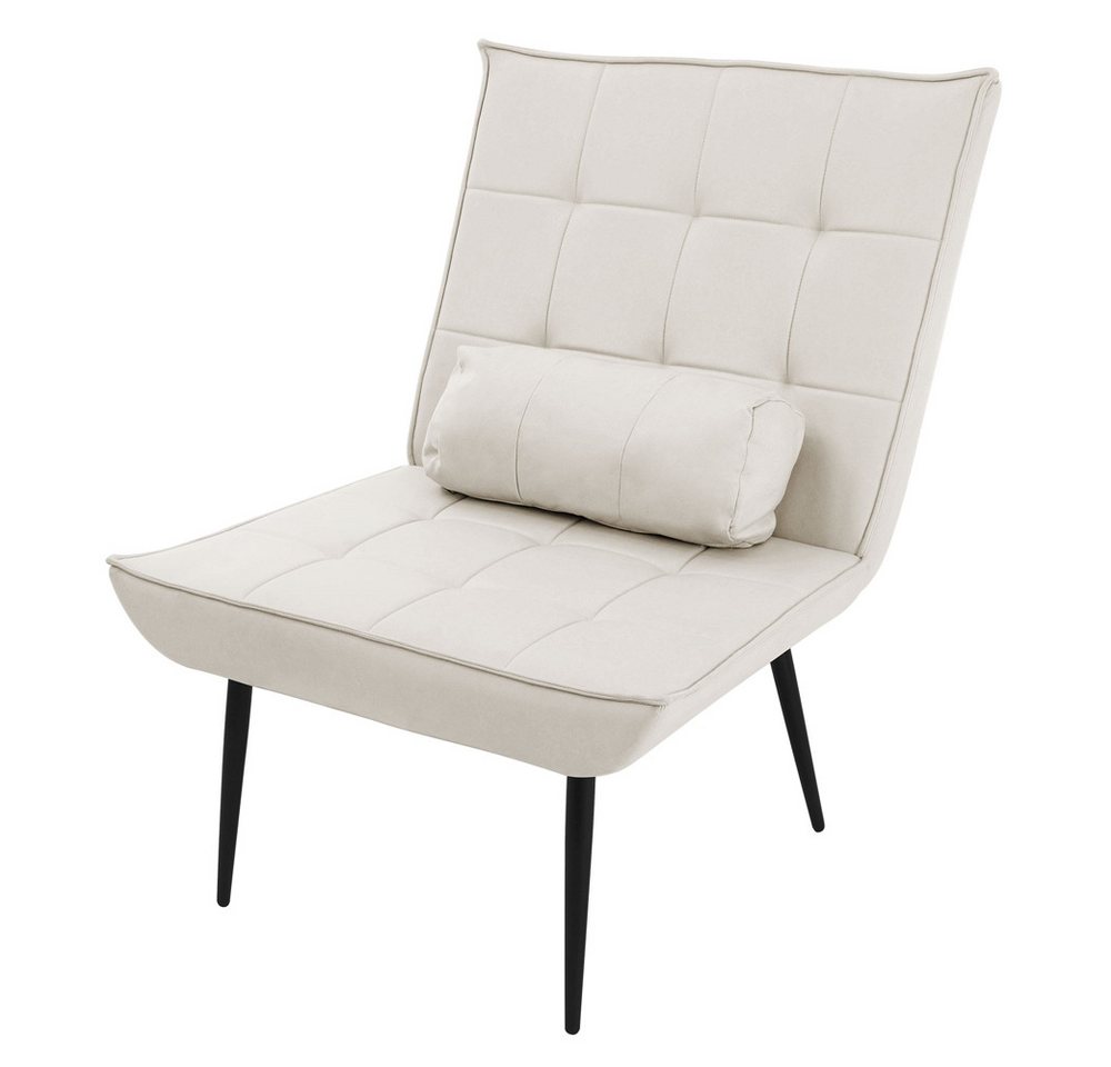 ML-DESIGN Loungesessel Wohnzimmersessel komfortabler Polsterstuhl Lounge Sessel Relaxsessel (1-St), Cocktailsessel + Nackenrolle ergonomischer Komfortsessel PU-Leder von ML-DESIGN