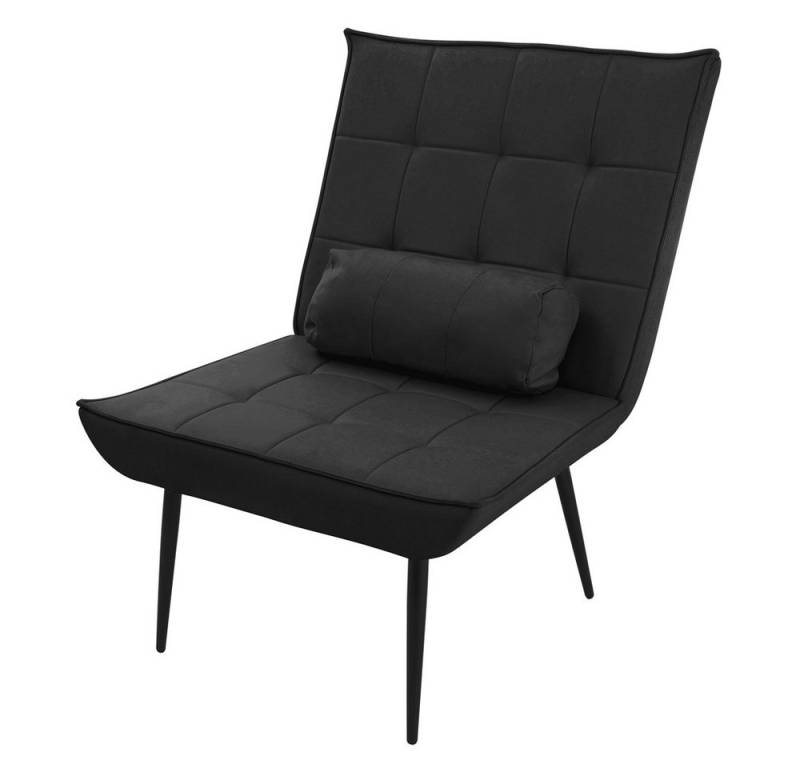 ML-DESIGN Loungesessel Wohnzimmersessel komfortabler Polsterstuhl Lounge Sessel Relaxsessel (1-St), Cocktailsessel + Nackenrolle ergonomischer Komfortsessel PU-Leder von ML-DESIGN