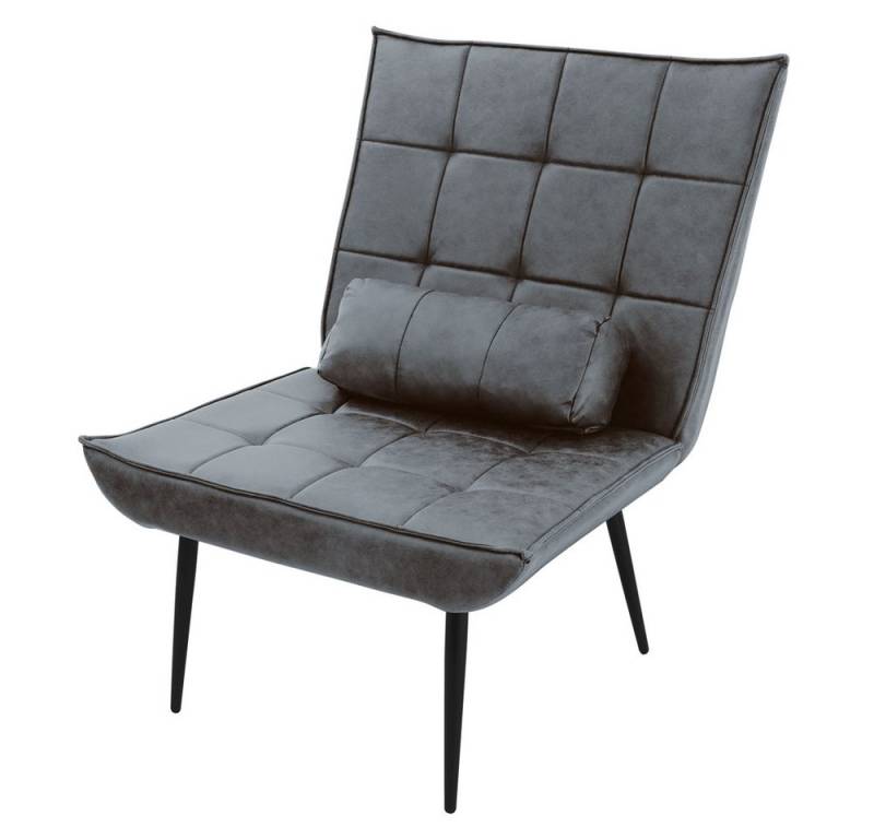 ML-DESIGN Loungesessel Wohnzimmersessel komfortabler Polsterstuhl Lounge Sessel Relaxsessel (1-St), Cocktailsessel + Nackenrolle ergonomischer Komfortsessel PU-Leder von ML-DESIGN