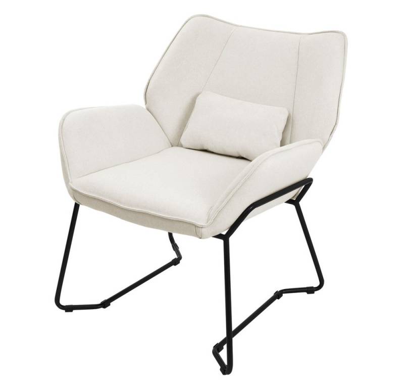 ML-DESIGN Loungesessel Wohnzimmersessel komfortabler Polsterstuhl Lounge Sessel Relaxsessel (1-St), Cocktailsessel + Rückenkissen ergonomischer Komfortsessel Leinenbezug von ML-DESIGN