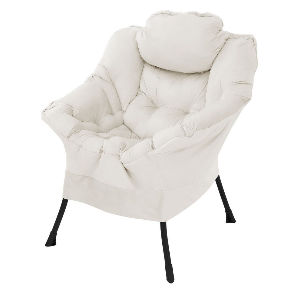 ML-DESIGN Loungesessel Wohnzimmersessel komfortabler Relaxsessel Lounge Sessel Akzentstuhl (1-St), Fernsehsessel mit Kopfkissen ergonomischer Komfortsessel Samt von ML-DESIGN