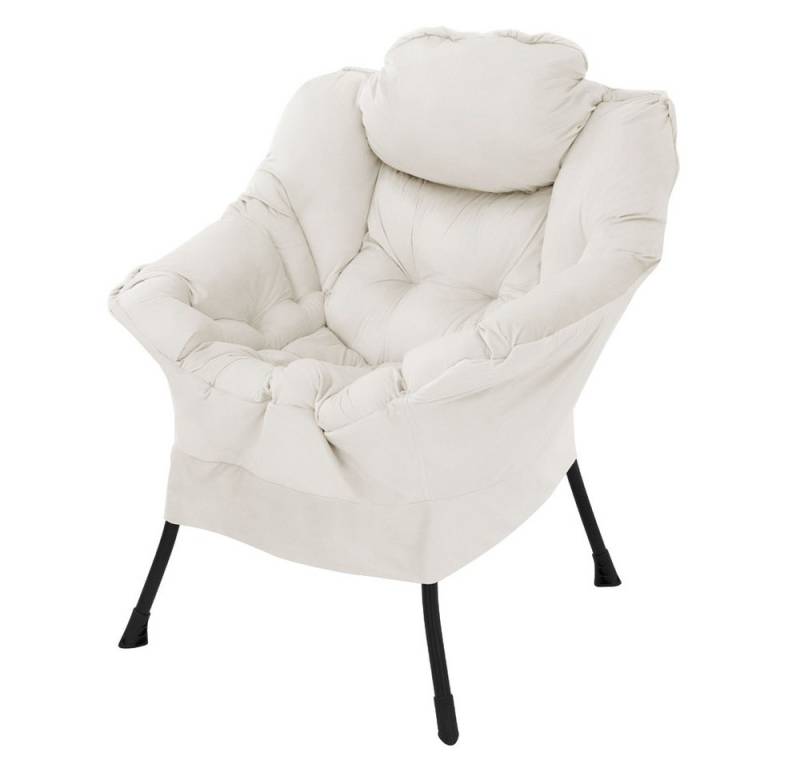 ML-DESIGN Loungesessel Wohnzimmersessel komfortabler Relaxsessel Lounge Sessel Akzentstuhl (1-St), Fernsehsessel mit Kopfkissen ergonomischer Komfortsessel Samt von ML-DESIGN