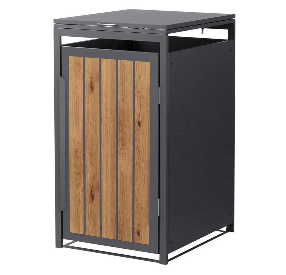 ML-DESIGN Mülltonnenbox Müllbox aus Stahl wetterfeste Mülltonnen Verkleidung Mülltonnengarage, Mülltonnencontainer mit Klappdeckel/Tür für 1 Tonne 120 oder 240 Liter ML-DESIGN Mülltonnenbox Müllbox aus Stahl wetterfeste Mülltonnen Verkleidung Mülltonnengarage, Mülltonnencontainer mit Klappdeckel/Tür für 1 Tonne 120 oder 240 Liter von ML-DESIGN
