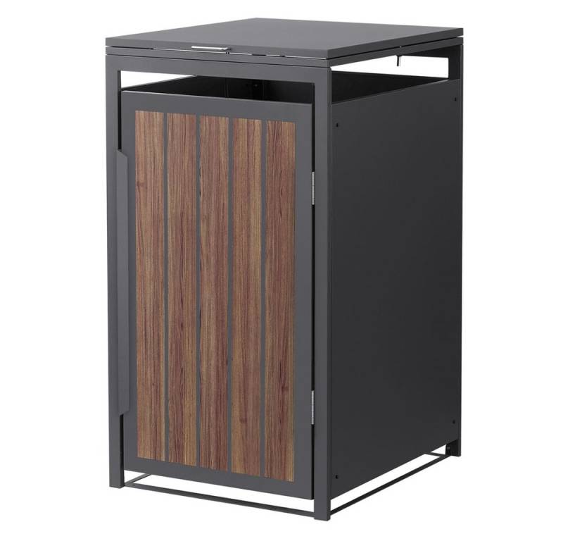 ML-DESIGN Mülltonnenbox Müllbox aus Stahl wetterfeste Mülltonnen Verkleidung Mülltonnengarage, Mülltonnencontainer mit Klappdeckel/Tür für 1 Tonne 120 oder 240 Liter ML-DESIGN Mülltonnenbox Müllbox aus Stahl wetterfeste Mülltonnen Verkleidung Mülltonnengarage, Mülltonnencontainer mit Klappdeckel/Tür für 1 Tonne 120 oder 240 Liter von ML-DESIGN